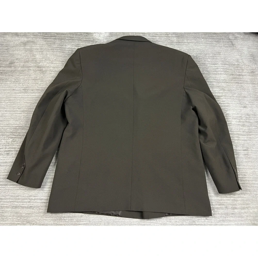 Vanderbilt Blazer Mens 50L Olive Brown Double Breasted Peak Lapel Formal Jacket